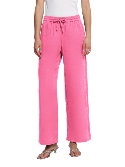 ICHI Iafoxa Beach Loose Trousers, Wild Orchid, Wild Orchid