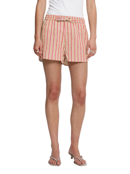 ICHI Iafoxa Stripe Shorts, Azalea, Azalea