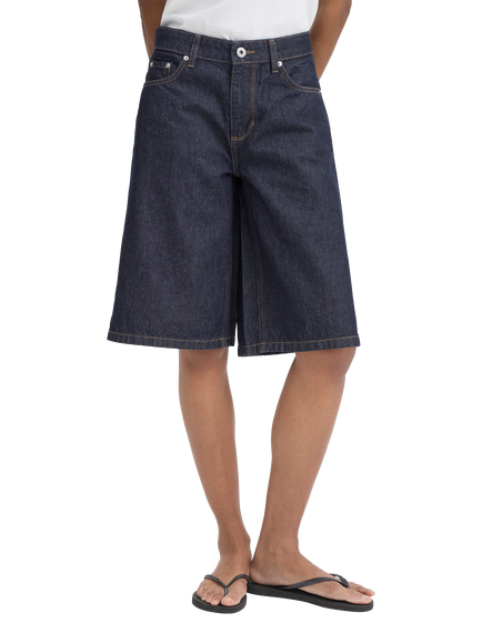 ICHI Ihkirsten Denim Straight Fit Shorts, Authentic Blue, Authentic Blue