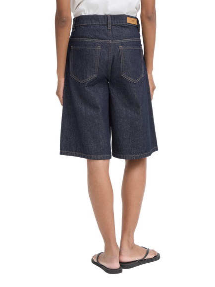 ICHI Ihkirsten Denim Straight Fit Shorts, Authentic Blue - view 2, Authentic Blue