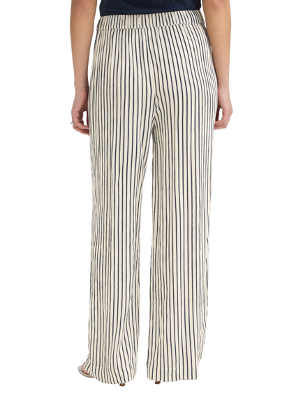 ICHI Ihmarrakech Stripe Wide Leg Trousers, Total Eclipse - view 2, Total Eclipse