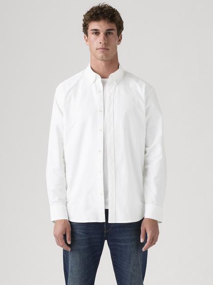 Levi's Authentic Button Down Cotton Shirt, Bright White, Bright White