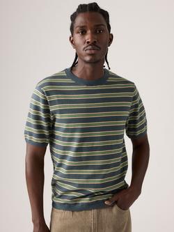 Levi's Crew Neck Cotton T-Shirt, Lucas Stripe Slate, Lucas Stripe Slate