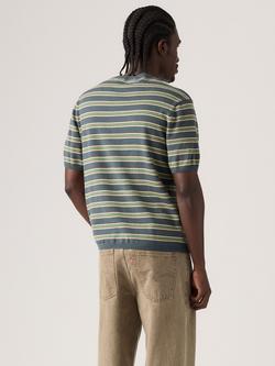 Levi's Crew Neck Cotton T-Shirt, Lucas Stripe Slate - view 2, Lucas Stripe Slate