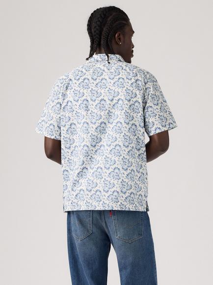 Levi's Sunset Camp Button Through Short Sleeve Cotton Blend Shirt, Micah Abstract Flr - view 2, Micah Abstract Flr