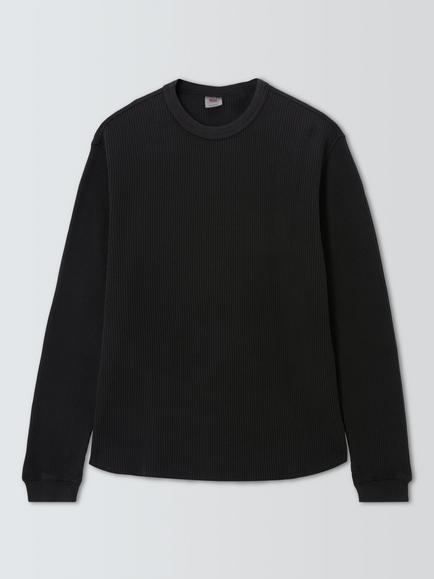 Levi's Cotton Relaxed Fit Thermal T-Shirt, Mineral Black Grmnt, Mineral Black Grmnt
