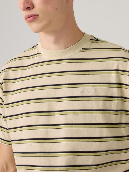 Levi's Red Tab Vintage Crew Neck Cotton T-Shirt, Martin Stripe Pear - view 2, Martin Stripe  Pear