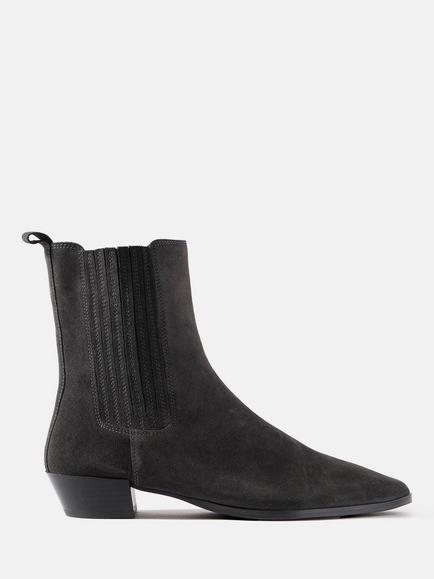 Mint Velvet Kirsten Suede Ankle Boots, Grey, Grey