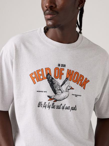 Levi's Cotton Graphic Logo T-Shirt, Field Of Work Ster - view 2, Field Of Work Ster