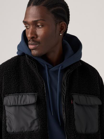 Levi's Campo Sherpa Faux Fur Jacket, Jet Black - view 2, Jet Black