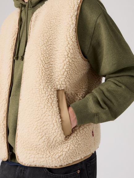 Levi's Seacliff Sherpa Gilet, Cream Sherpa Cream - view 2, Cream Sherpa Cream
