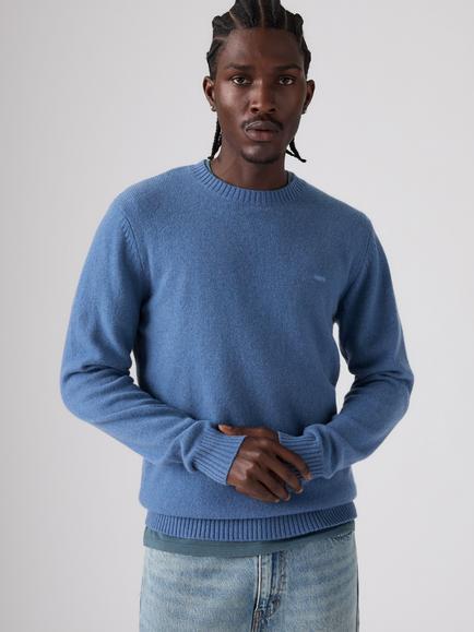 Levi's Original Housemark Merino Wool Rich Sweater, Moonlight Blue, Moonlight Blue