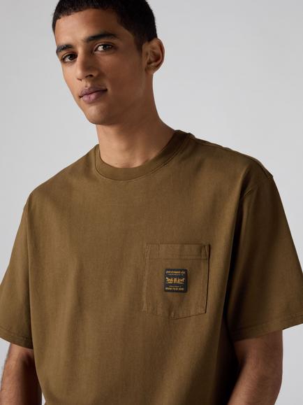 Levi's Workwear Pure Cotton Pocket Crew Neck T-Shirt, Desert Palm - view 2, Desert Palm
