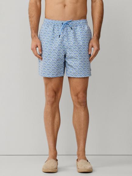 Hackett London Crystalline Print Swim Shorts, Summer Blue, Summer Blue