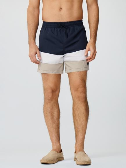 Hackett London Colour Block Swim Shorts, Navy, Navy