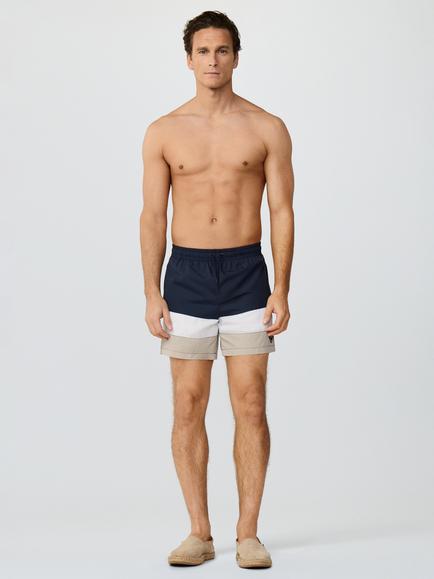 Hackett London Colour Block Swim Shorts, Navy - view 2, Navy