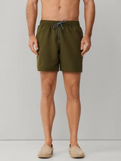 Hackett London Regular Fit Icon Swim Shorts, Moss Green