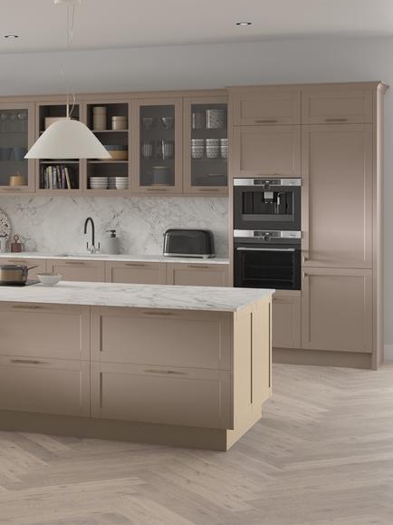 John Lewis Edition Allerton Fitted Kitchen - view 2, Painted Dune