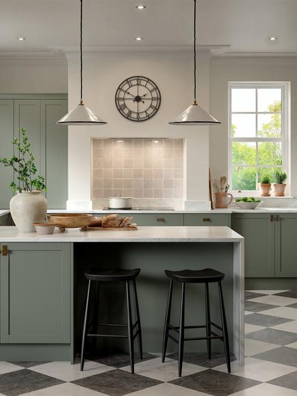 John Lewis Edition Lancaster Fitted Kitchen, Jade