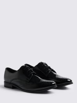 Moss Kensington Patent Dress Brogues, Black - view 2, Black