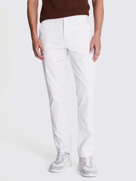 Moss Cotton Rich Tailored Fit Chinos, Off-White, Off-white