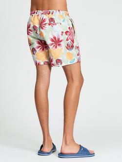 Ben Sherman Cactus Print Swim Shorts, Ivory - view 2, Ivory