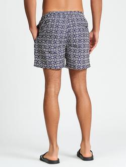 Ben Sherman Mono Geo Swim Shorts, Twilight Denim - view 2, Twilight Denim