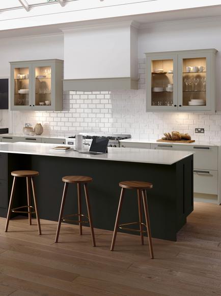John Lewis Edition Elvaston Fitted Kitchen - view 2, Painted Graphite
