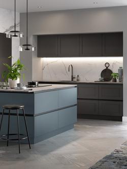John Lewis Edition Elvaston Fitted Kitchen - view 2, Painted Graphite