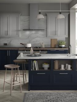 John Lewis Edition Lulworth Fitted Kitchen - view 2, Painted Indigo