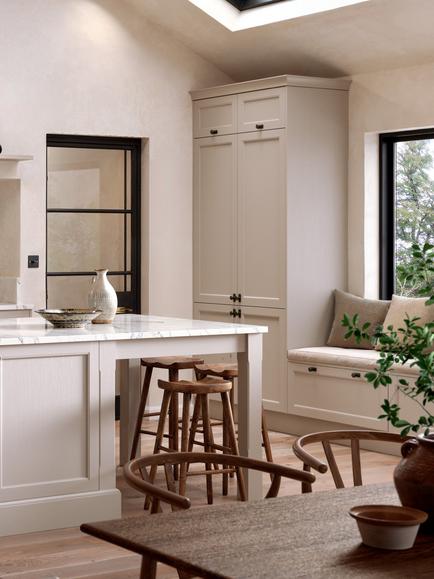 John Lewis Edition Hadlow Fitted Kitchen - view 2, Painted Pebble