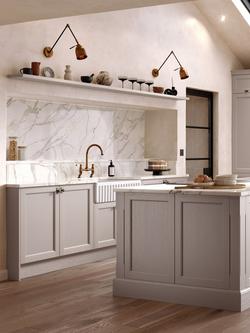 John Lewis Edition Hadlow Fitted Kitchen, Painted Pebble