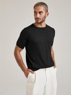 SALTS Unisex Knitted T-Shirt, Black