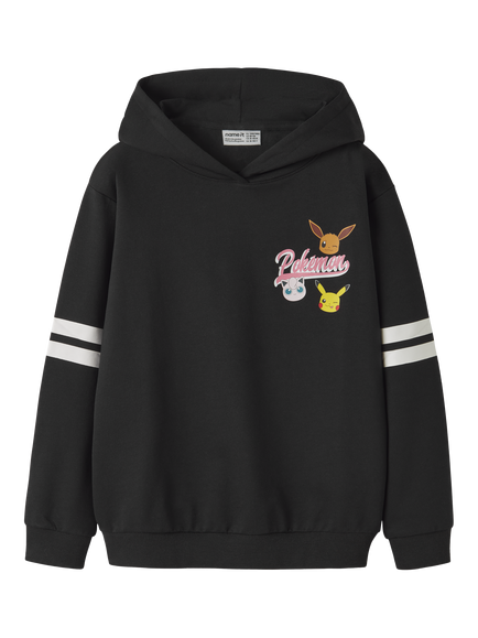 NAME IT Kids' Cotton Blend Minecraft Graphic Hoodie, Black, Black