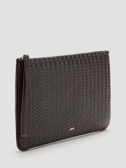 Mango Compact Clutch Bag, Chocolate - view 2, Chocolate