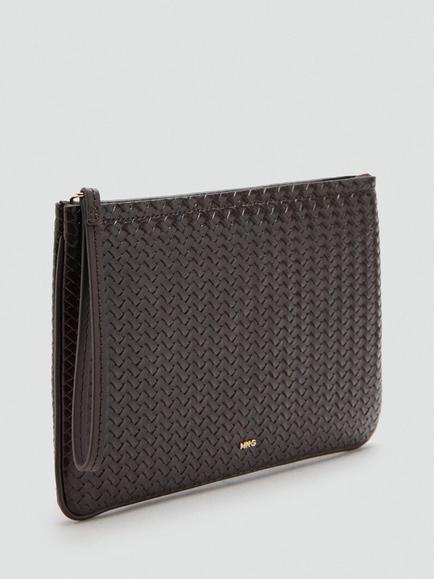 Mango Compact Clutch Bag, Chocolate - view 2, Chocolate