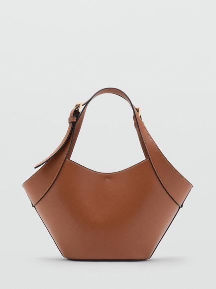 Mango Elise Adjustable Shoulder Bag, Leather, Leather