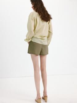 Mango Asymmetric Mini Skort, Green - view 2, Green