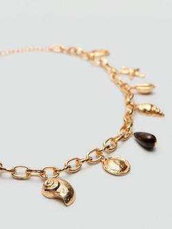 Mango Cinturon Charm Chain Belt, Gold - view 2, Gold
