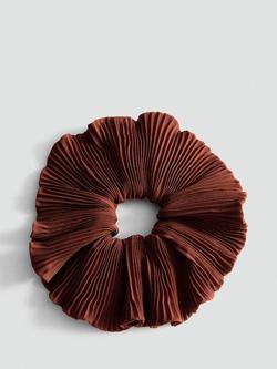 Mango Pleated Scrunchie, Terracotta