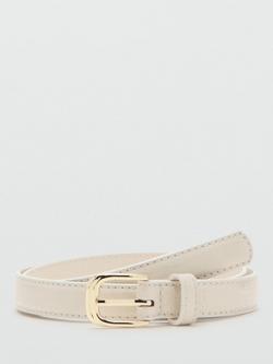 Mango Skinny Embossed Belt, Raw, Raw