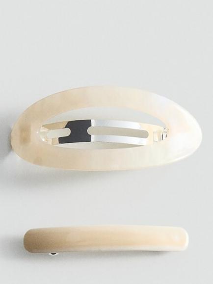 Mango Hair Clip, Pack of 2, Raw, Raw