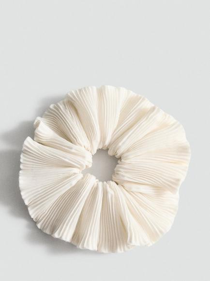 Mango Pleated Scrunchie, Raw