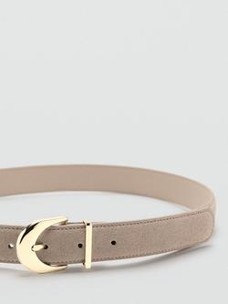 Mango Textured Belt - view 2, Sand
