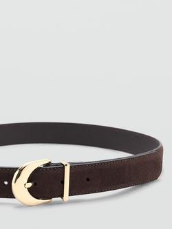 Mango Textured Belt - view 2, Chocolate