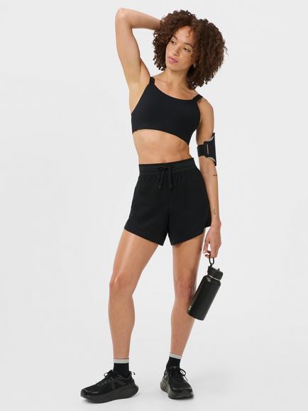 Sweaty Betty Runner's High Loose Shorts, Black - view 2, Black