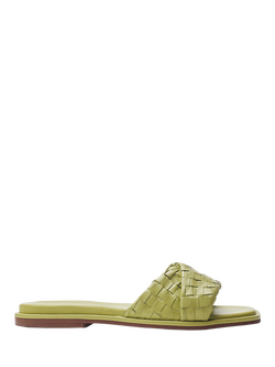 Moda in Pelle Jina Woven Leather Mules, Lime Green, Lime Green