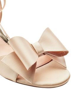Moda in Pelle Lotty Satin Bow Detail Occasion Sandals - view 2, Gold