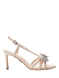 Moda in Pelle Narra Floral Embellished Strappy Sandals, Gold