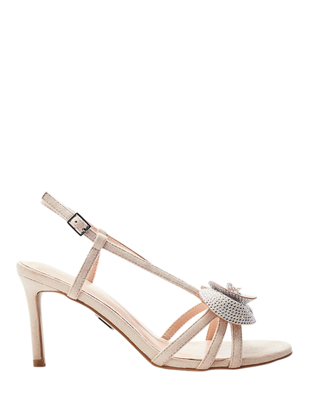Moda in Pelle Narra Floral Embellished Strappy Sandals, Gold
